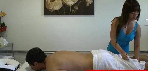  Real asian busty masseuse tugging